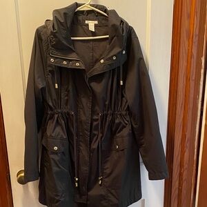 H&M Black Utility Jacket with Hood